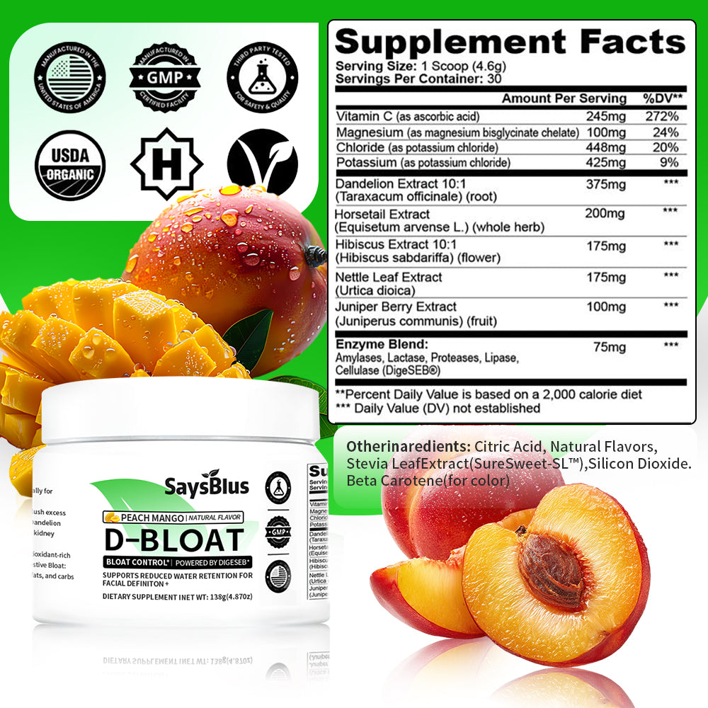 SaysBlus D-BLOAT Science-backed relief for bloat and inflammation.