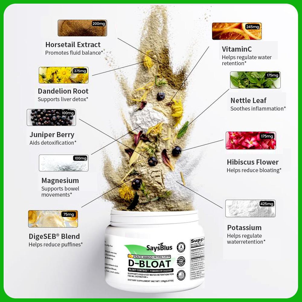 SaysBlus D-BLOAT Science-backed relief for bloat and inflammation.